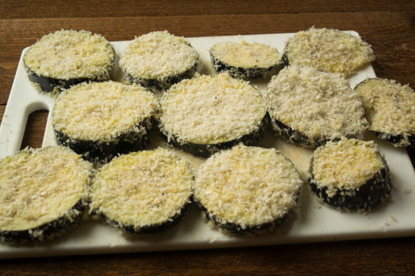 Crispy eggplant bruschetta