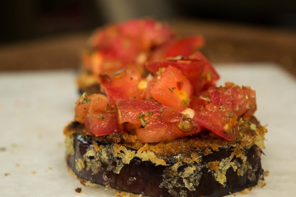 Crispy Eggplant Bruschetta