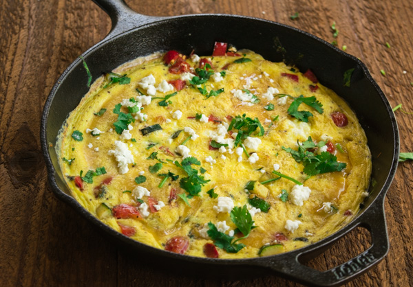 Veggie filled frittata