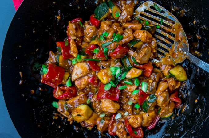 Asian fusion weeknight chicken stir-fry