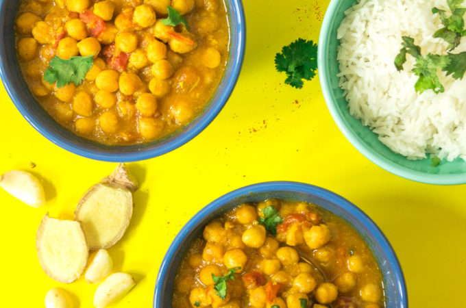 One pot chickpea stew (Indian Chana curry)