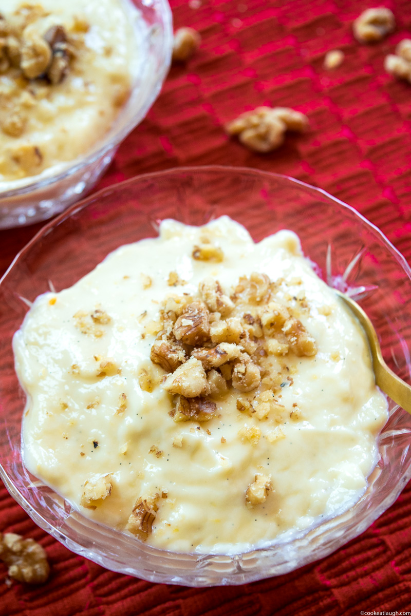 Luscious creamy vanilla pudding—super creamy and luscious classic creamy vanilla pudding, perfect for the holidays! |www.cookeatlaugh.com--7