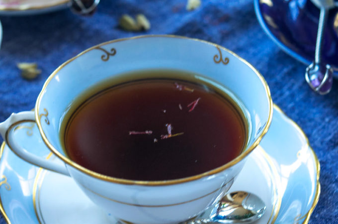 Saffron and cardamom black tea