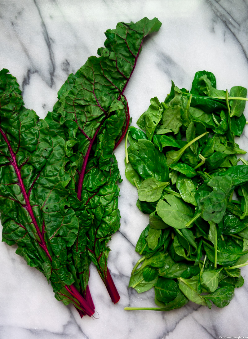 Spinach and swiss chard green soup--superisingly delicious, comforting, and not to mention, packed full of nutrients. |www.cookeatlaugh.com