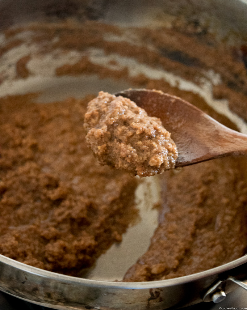 Grandma’s atta ka halwa (Wheat flour halwa)! is a type of pudding made with equal parts of ghee, sugar, and wheat flour. It’s rich, decadent, and easy to make. |www.cookeatlaugh.com-2-2