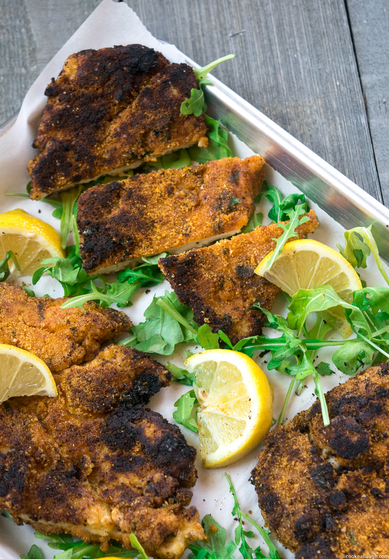 Spice crusted chicken schnitzel (Gluten-free) is healthier, lighter, and tasty alternative to a traditional schnitzel.-5-2