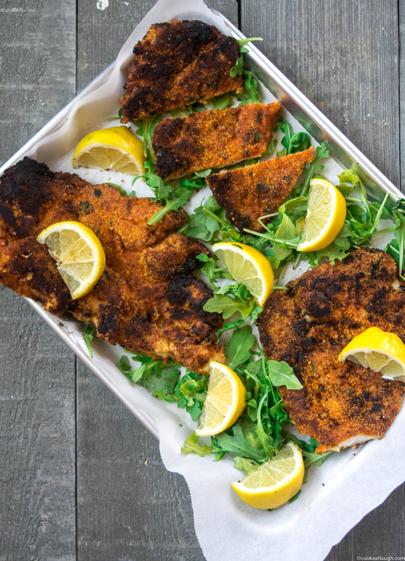 Spice crusted chicken schnitzel (Gluten-free) is healthier, lighter, and tasty alternative to a traditional schnitzel.-7-2