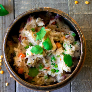 Upma (savory semolina porridge)-a delicious, nutritious, vegetarian, and vegan breakfast that can be made in 20 minutes.| www.cookeatlaugh.com-6