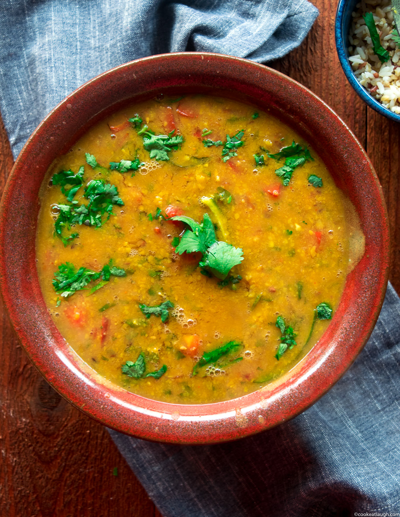 Sindhi Khatti Dal (sour lentil stew) -5