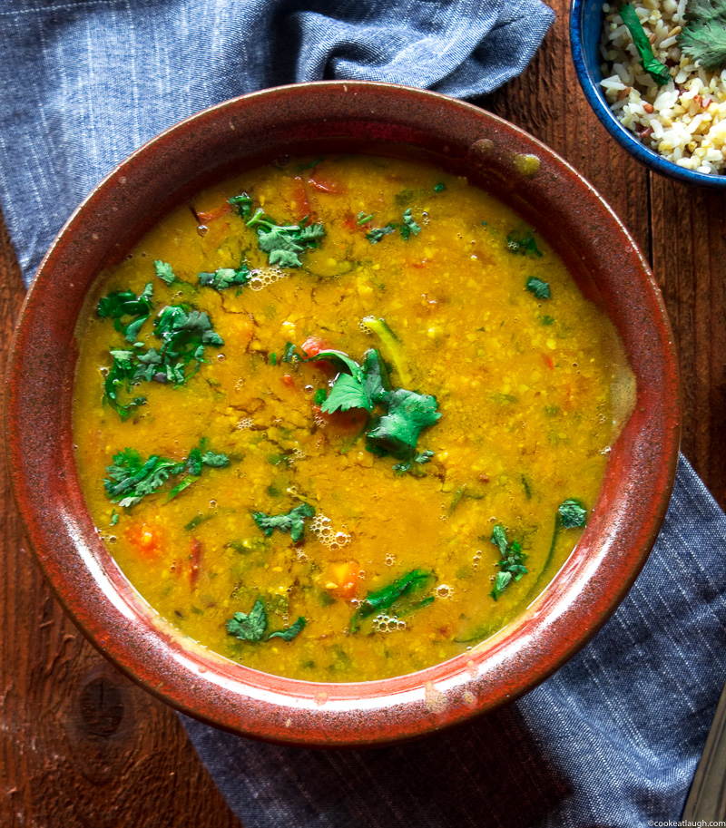 Sindhi Khatti Dal (sour lentil stew) -6