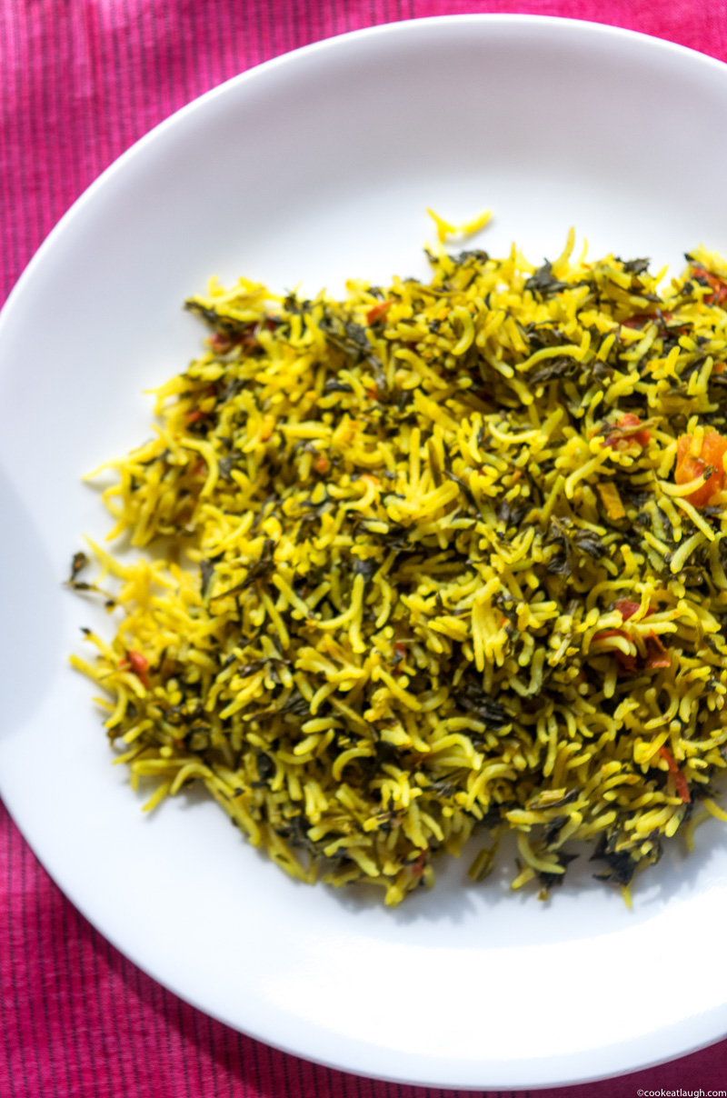 Fenugreek rice pilaf (Methi Chawal)-5