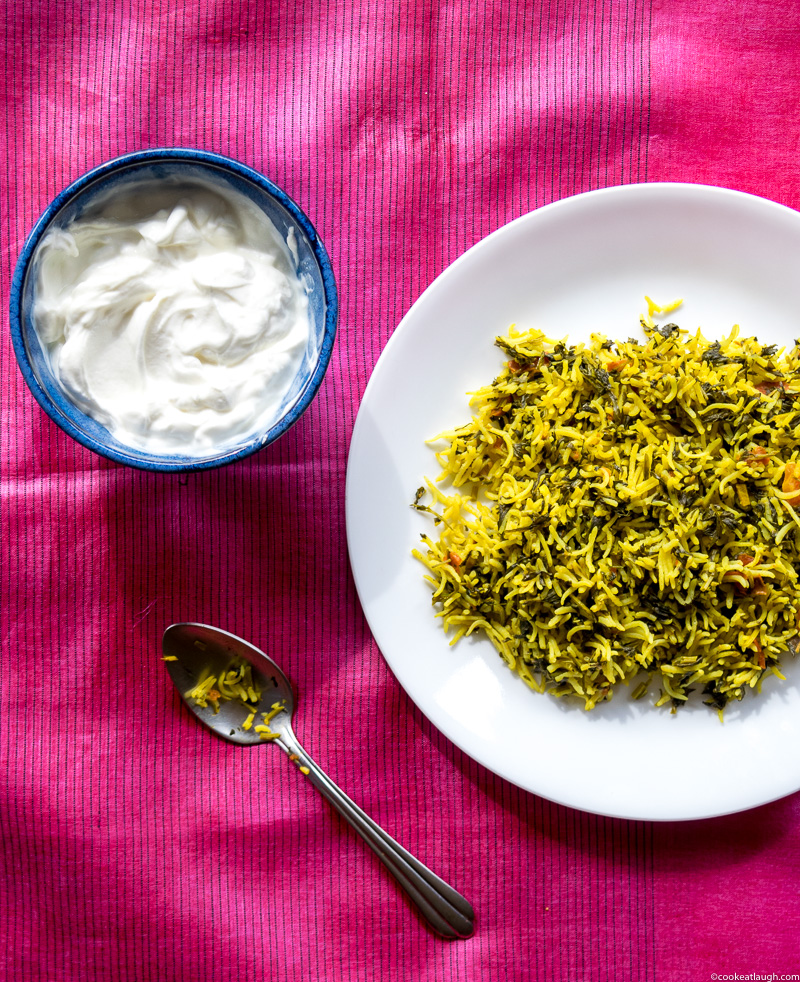 Fenugreek rice pilaf (Methi Chawal)-6