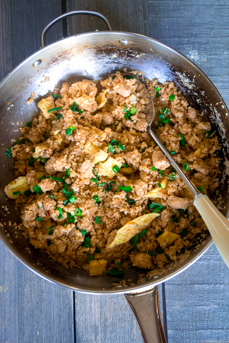 Healthy chicken cauliflower fried rice-10