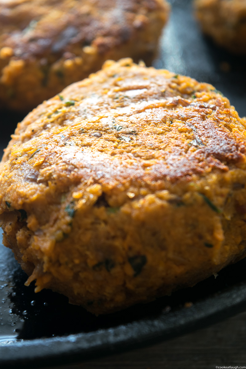 Smoky sweet potato patties-7