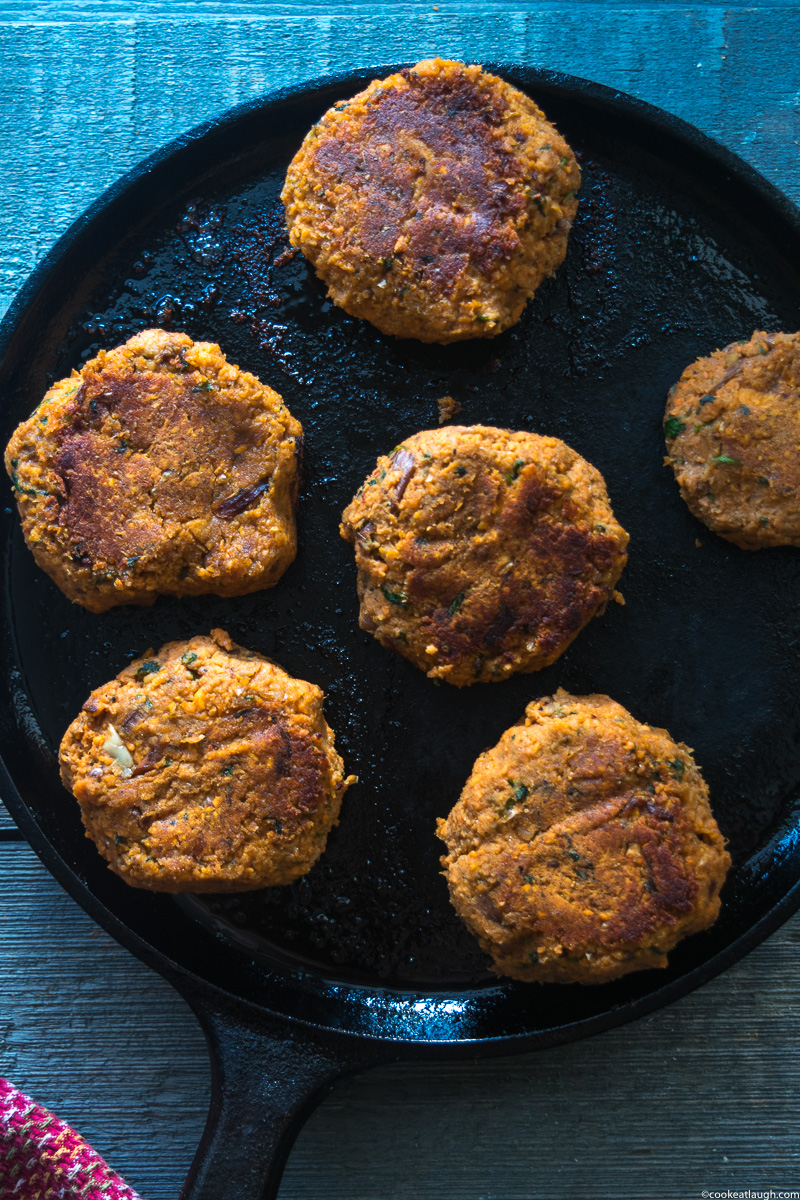 Smoky sweet potato patties-8