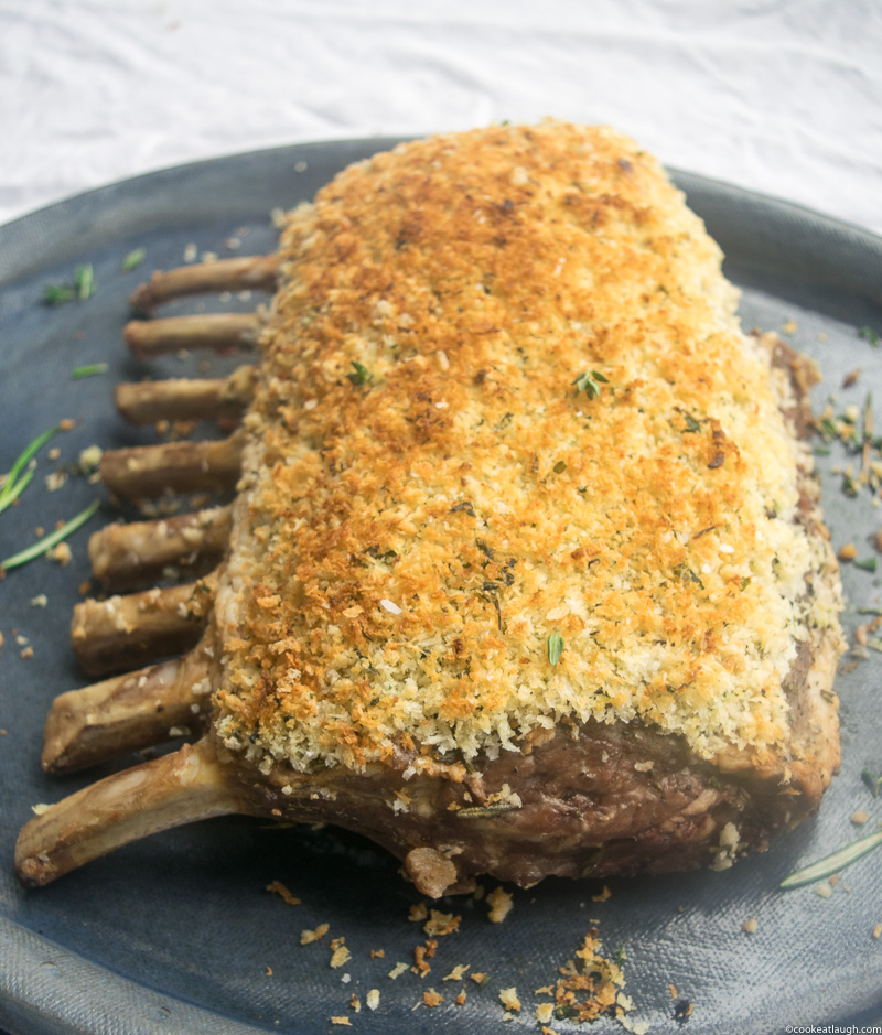 Mediterranean Garlic Herb Crusted Rack of Lamb