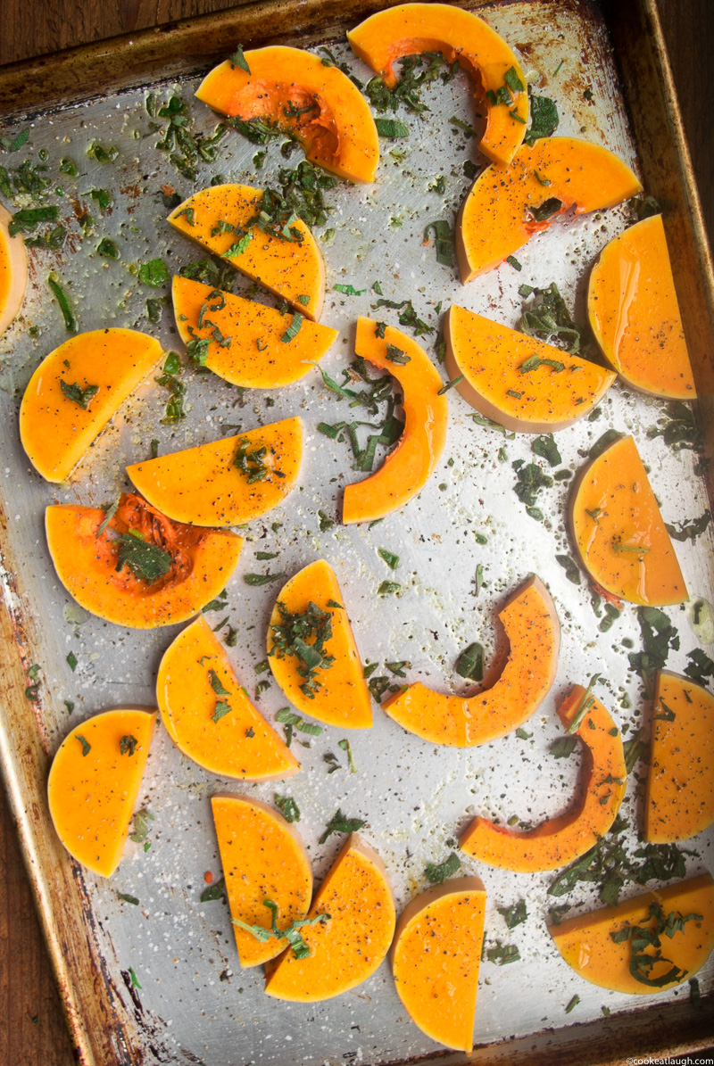 Roasted Butternut Squash with lentils, dates and fresh herbs-2
