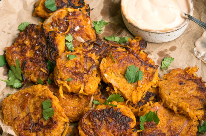 Masala Butternut Squash Fritters