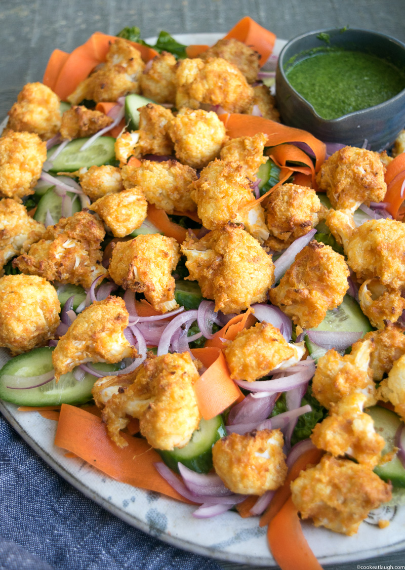 ANDOORI CAULIFLOWER SALAD WITH PICKLED ONION AND CILANTRO DRESSING-9